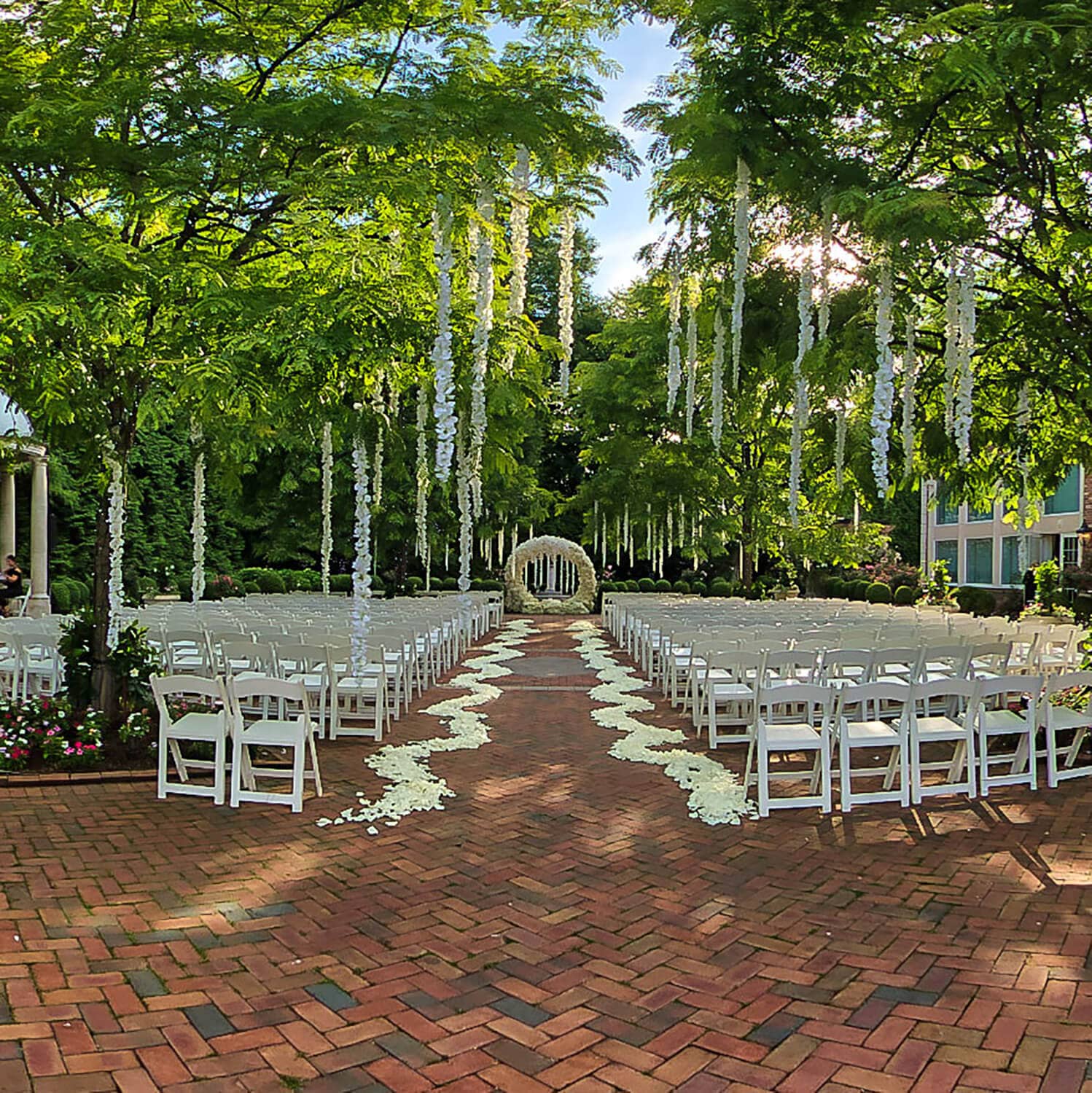 Bride getting makeup done